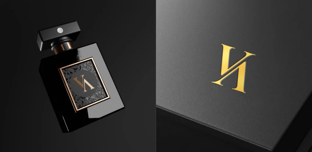 Kemasan dan logo parfume brand VA