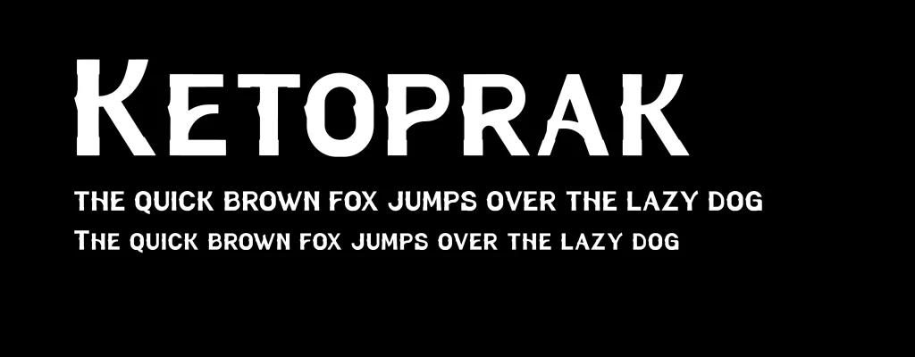 ketoprak font