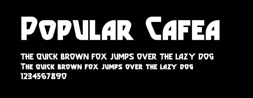 popular cafea font